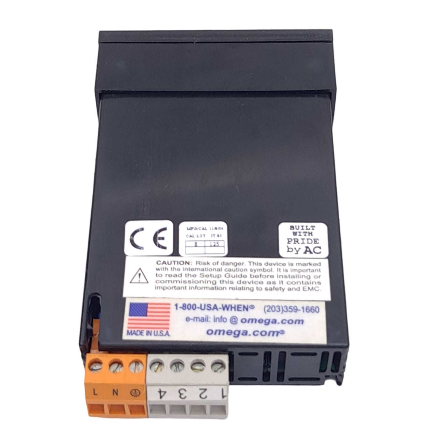 Used OMEGA DPF51-FSP-24VAC Compact Process Meter, 3/64 DIN Panel, 4-20mA Input, 24VAC