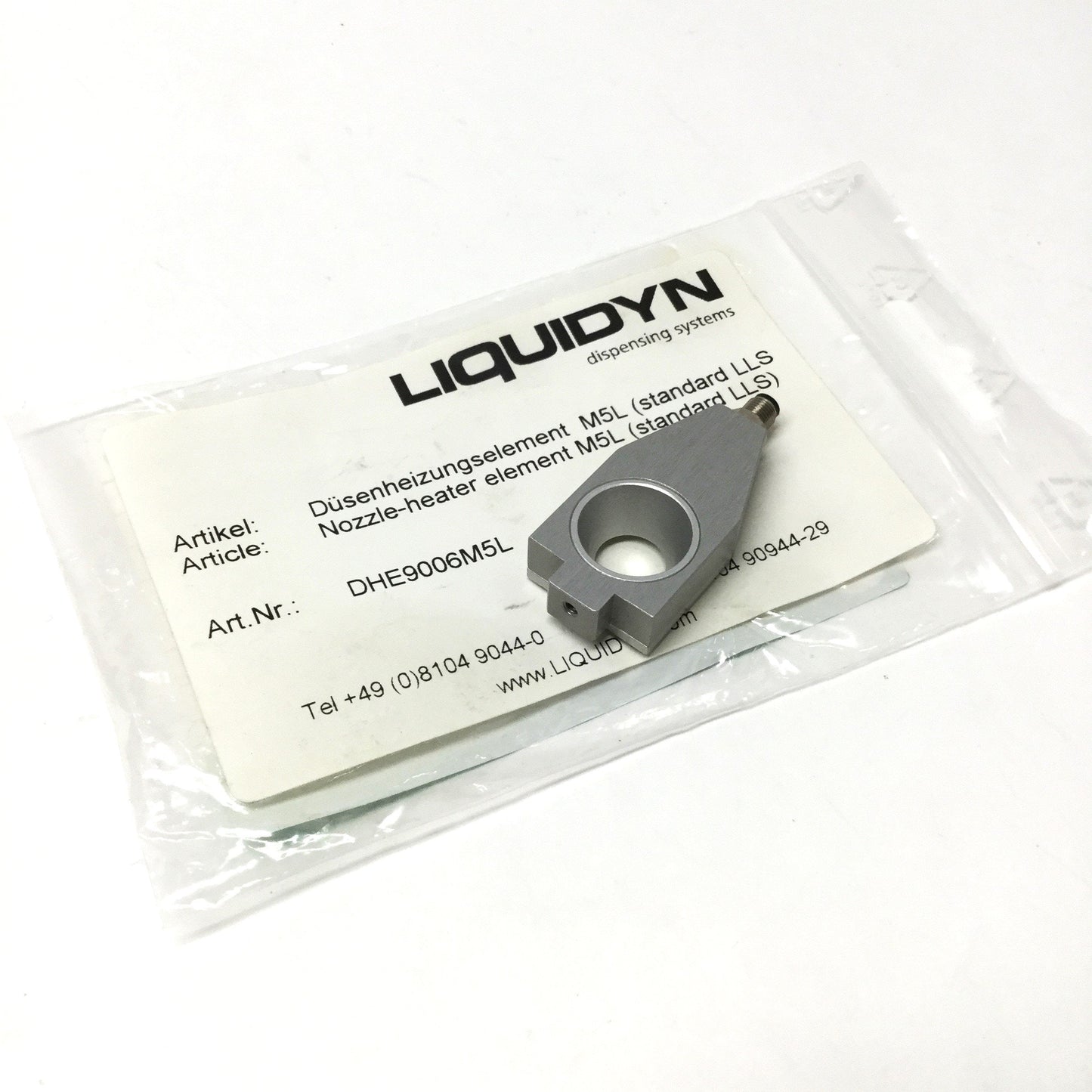 New – Open box Nordson 7825148 Liquidyn Fluid Dispensing Jetting Valve Nozzle Heater 24VDC M5