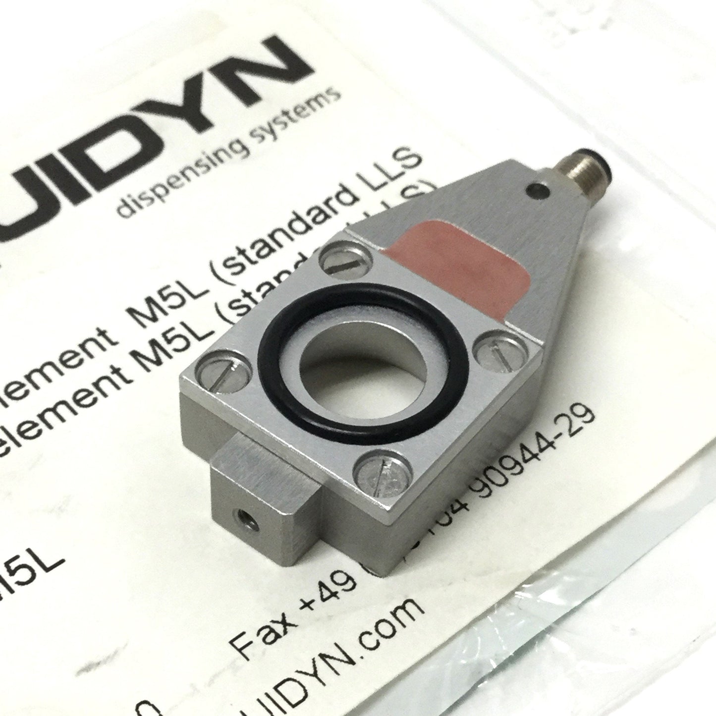 New – Open box Nordson 7825148 Liquidyn Fluid Dispensing Jetting Valve Nozzle Heater 24VDC M5