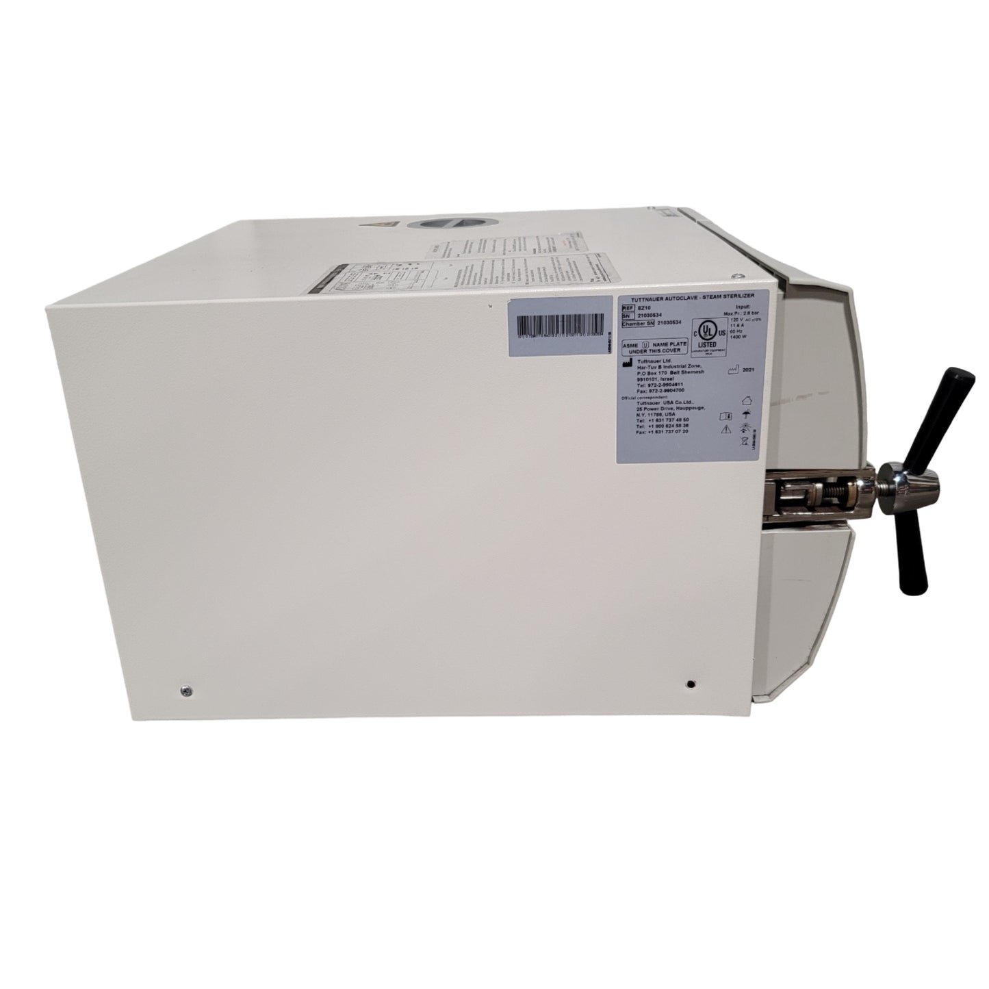 Used Tuttnauer EZ10 Autoclave Sterilizer With Printer 6 Gallon 10" x 19" 120VAC 12A