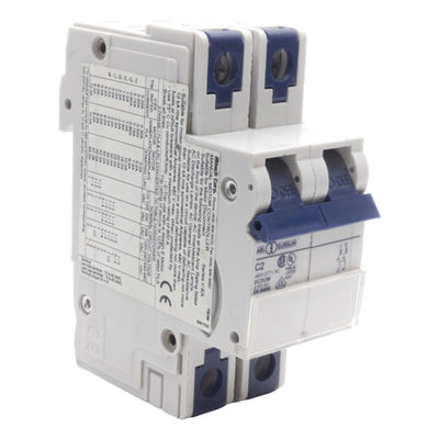 New Altech 2C2UM Circuit Breaker, 2-Pole, 480Y/277VAC 80VDC 2A, DIN Rail Mount