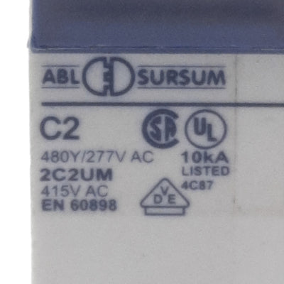 New Altech 2C2UM Circuit Breaker, 2-Pole, 480Y/277VAC 80VDC 2A, DIN Rail Mount