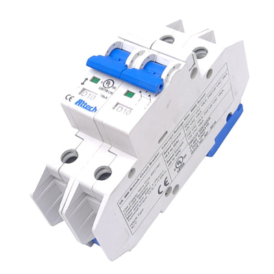 New Altech 2DU10L UL489 Circuit Breaker, 2-Pole, 480Y/277VAC, 240VAC, 10A, DIN Mount