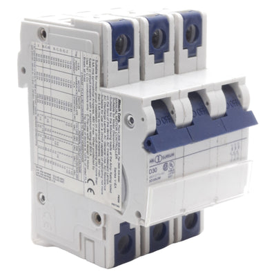 New – Open box Altech 3D30UM Circuit Breaker, 3-Poles, 480Y/277VAC 80VDC 30A, DIN Rail Mount
