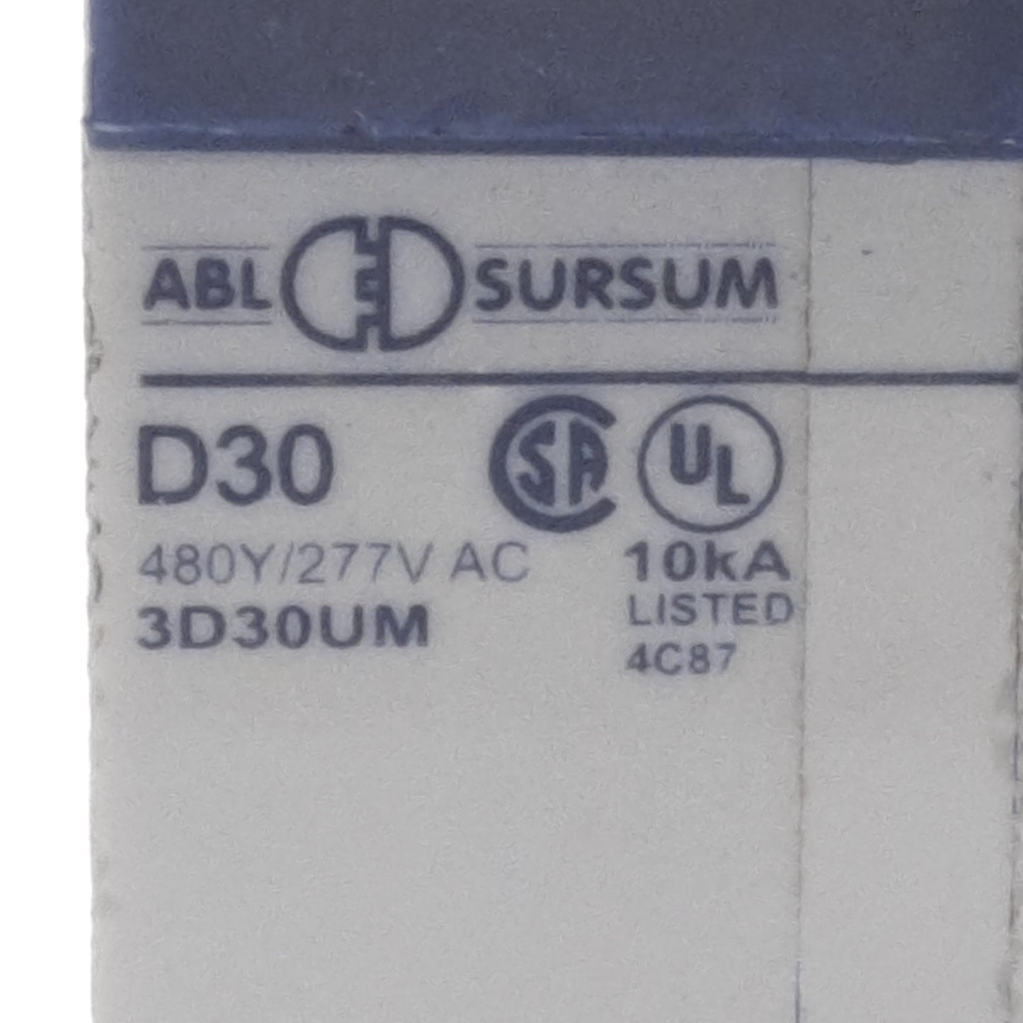 New – Open box Altech 3D30UM Circuit Breaker, 3-Poles, 480Y/277VAC 80VDC 30A, DIN Rail Mount