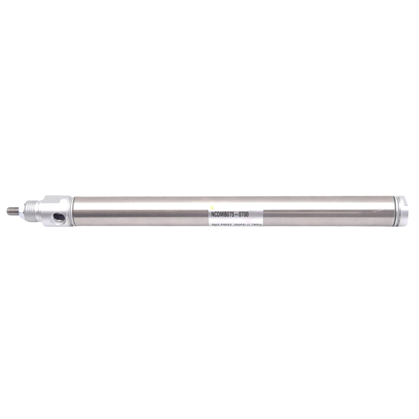 Used SMC NCDMB075-0700 Pneumatic Cylinder, ø3/4in Bore, 7in Stroke, 1/8in NPT, 250psi