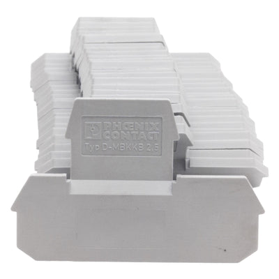 New Lot of 22 Phoenix Contact 1413052 End Cover, Gray, 40mm L x 5mm W x 62mm H