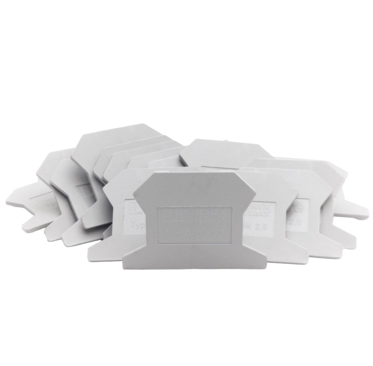 New Lot of 22 Phoenix Contact 3001022 End Cover, Gray, 30.7mm L x 1.5mm W x 42.5mm H