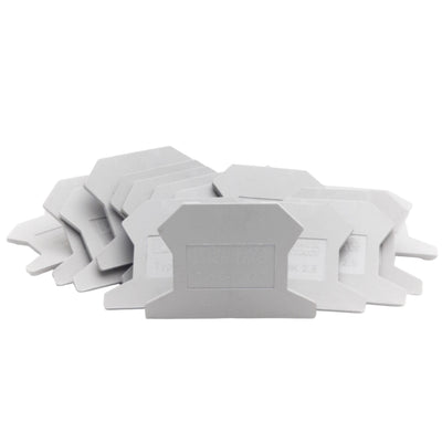 New Lot of 22 Phoenix Contact 3001022 End Cover, Gray, 30.7mm L x 1.5mm W x 42.5mm H