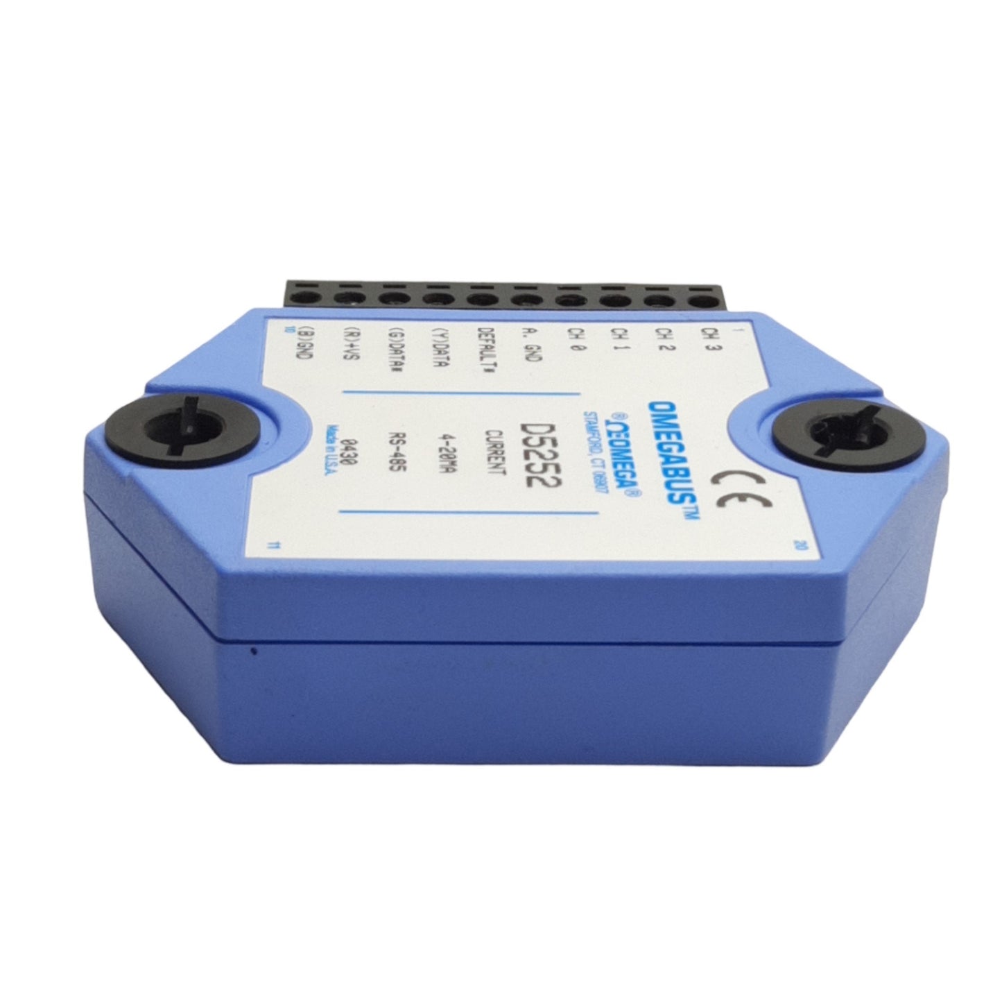 Used Omega Engineering D5252 Omegabus Interface, 4-Ch, 4-20mA Input, RS485 Output