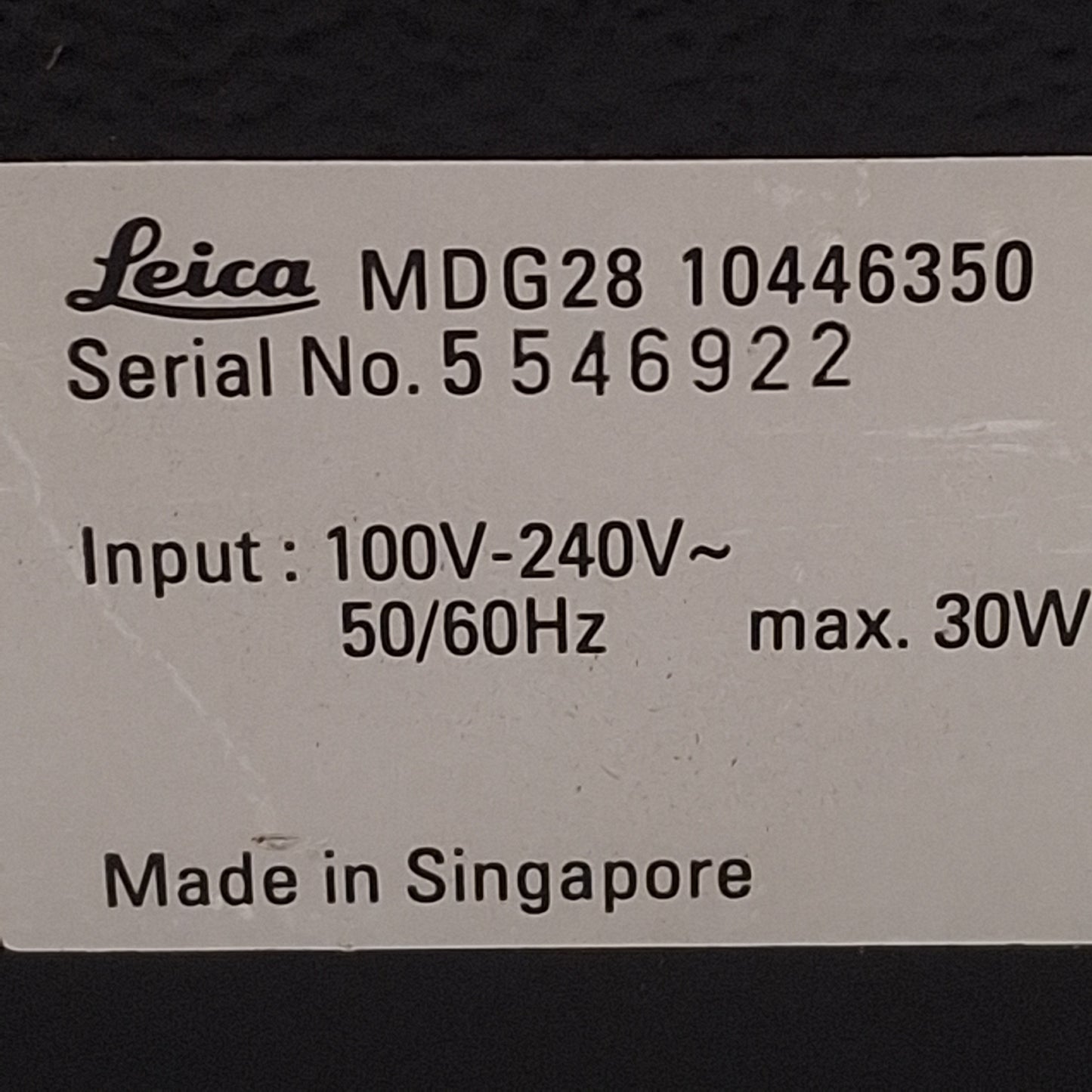 Used Leica 10446350 MDG28 Transmitted Light Base For M-Series Stereomicroscopes
