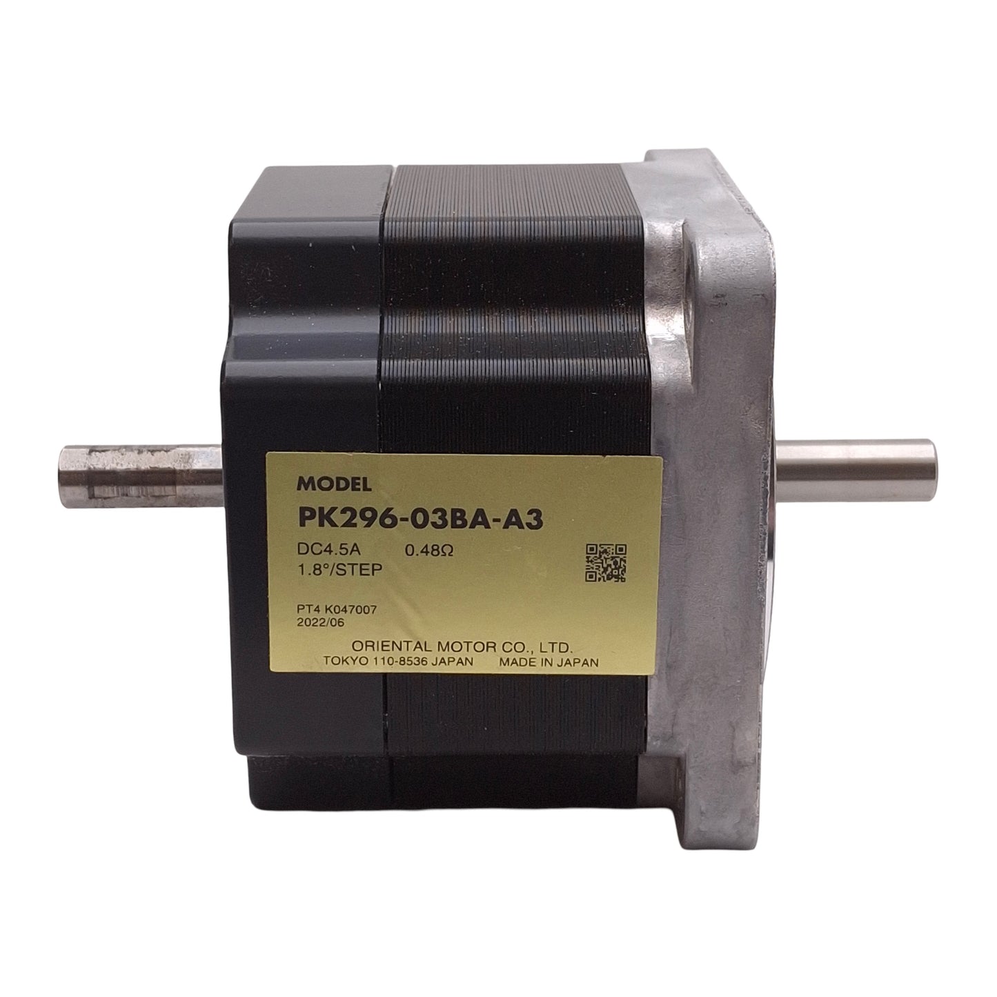 Used Oriental Motor PK296-03BA-A3 Stepper Motor 2-Phase, 1.8°/step, 440oz-in, NEMA 34