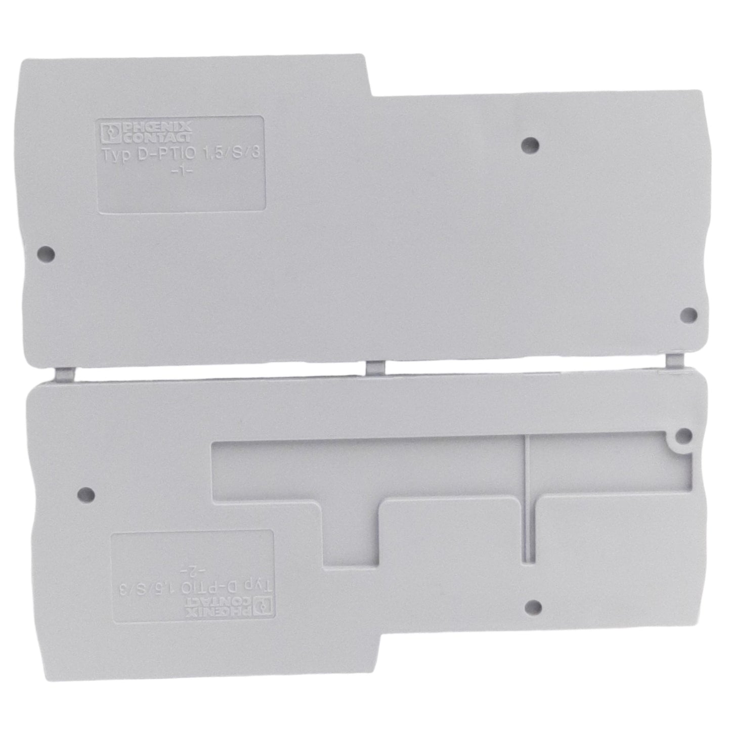 New Lot of 40 Phoenix Contact 3244575 End Cover, Gray, 33.8mm L x 2.2mm W x 74.4mm H