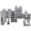 New Lot of 30 Phoenix Contact 1201442 End Bracket, Gray, DIN Rail Mount NS 32/NS 35