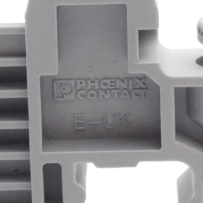 New Lot of 30 Phoenix Contact 1201442 End Bracket, Gray, DIN Rail Mount NS 32/NS 35