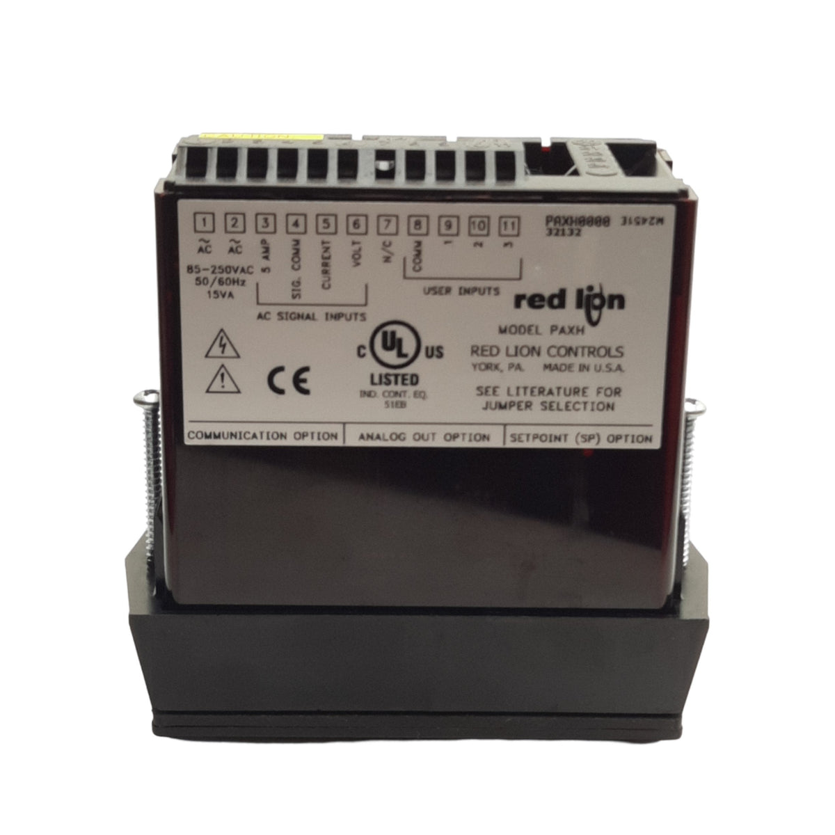 Used Red Lion Controls PAXH0000 Panel Meter, 85-250VAC Supply, AC Volt/Current Input