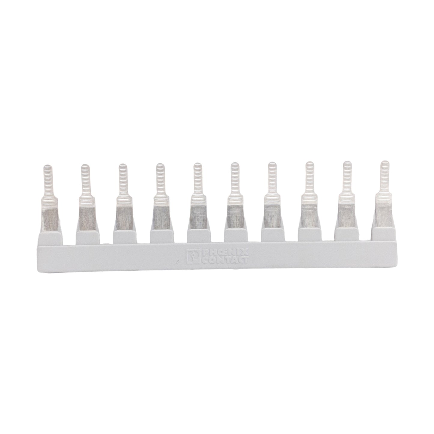 New Lot of 7 Phoenix Contact 3118135 Insertion Bridge, 10-Pos, 8mm Pitch, Gray