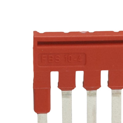 New Lot of 12 Phoenix Contact 3030158 Plug-In Bridge, 10-Pos, 4.2mm Pitch, Red