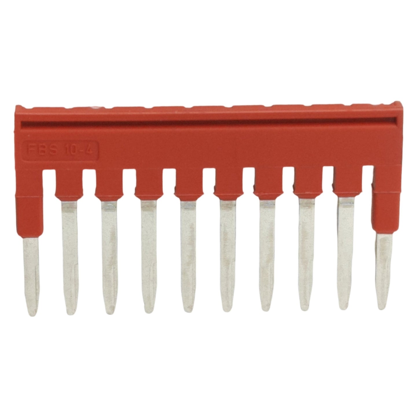 New Lot of 12 Phoenix Contact 3030158 Plug-In Bridge, 10-Pos, 4.2mm Pitch, Red