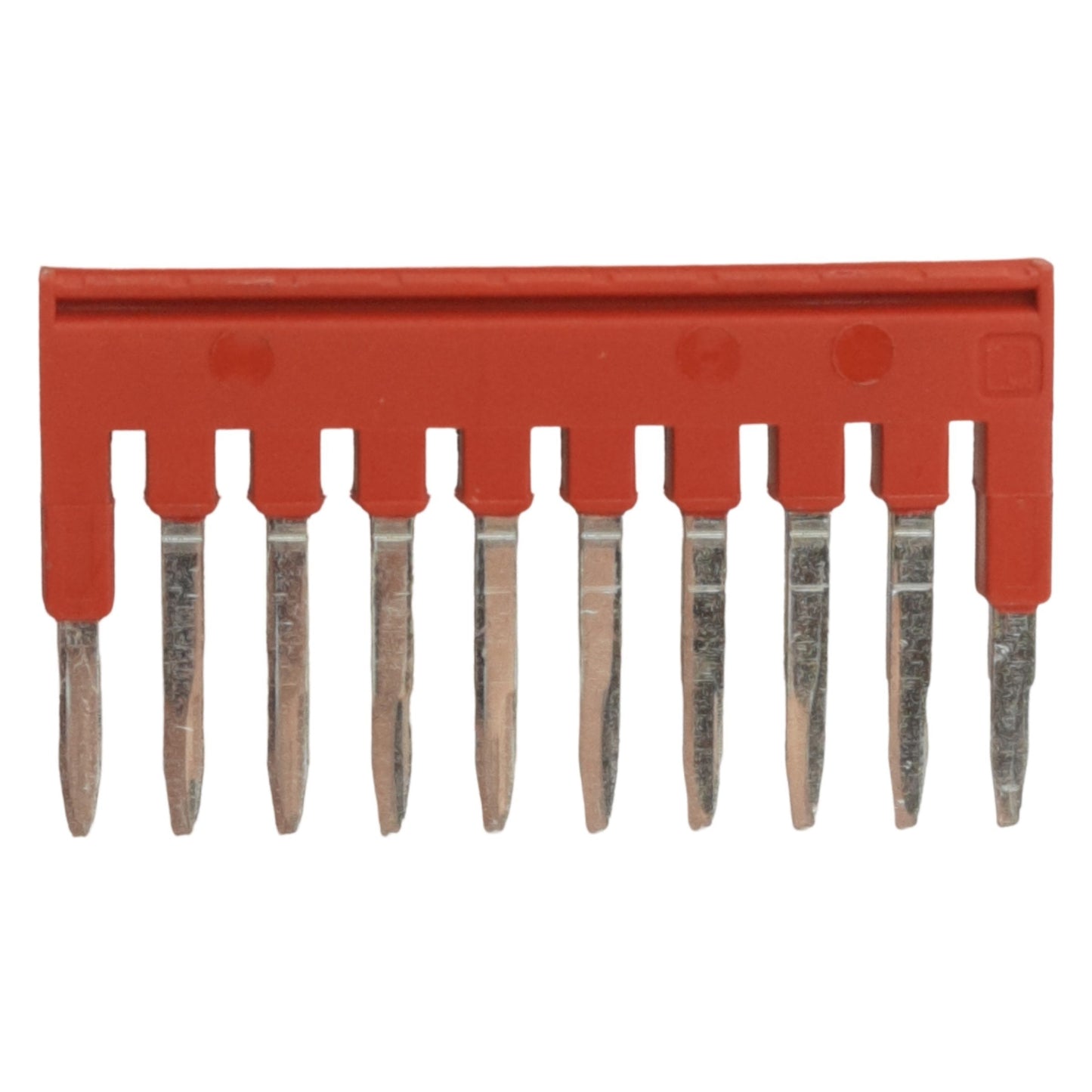 New Lot of 12 Phoenix Contact 3030158 Plug-In Bridge, 10-Pos, 4.2mm Pitch, Red