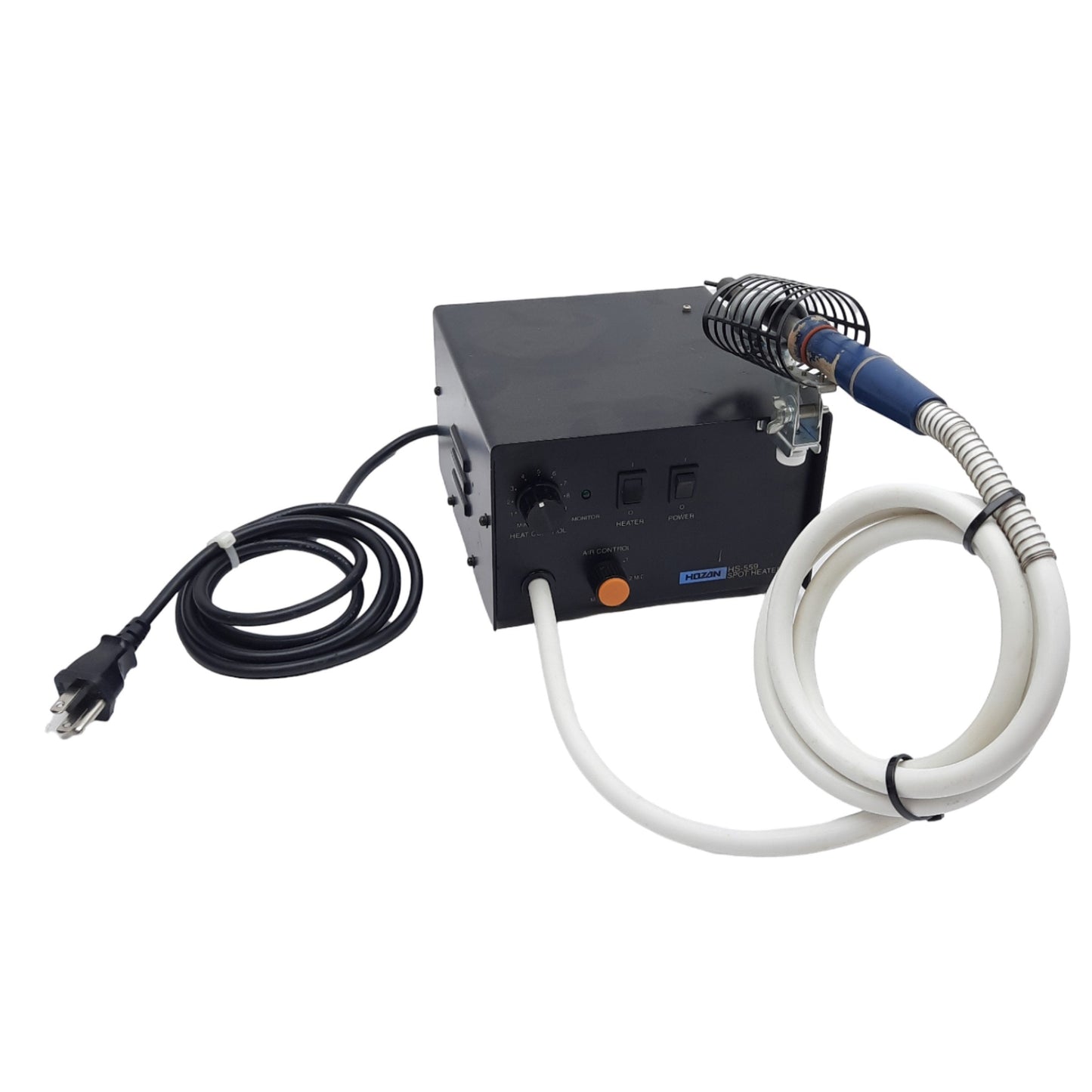 Used Hozan HS-559 SMD Spot Heater w/ Gun, 220~540°C, 10L/min, 120VAC Supply