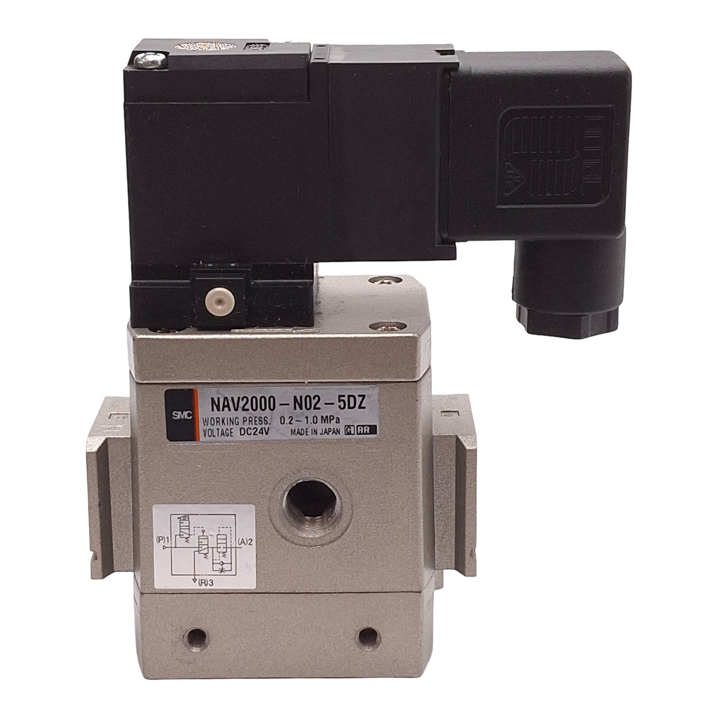 Used SMC NAV2000-N02-5DZ Soft Start-Up Valve, 0.2-1.0MPa, 1/4" NPT, 24VDC Coil