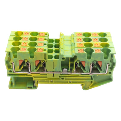 New Lot of 4 Phoenix Contact 3211809 Ground Terminal, 4-Pos, Push-In Mount, 4mm²