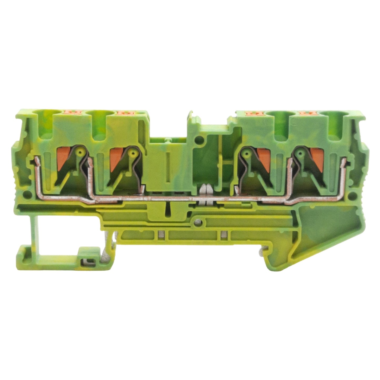 New Lot of 4 Phoenix Contact 3211809 Ground Terminal, 4-Pos, Push-In Mount, 4mm²