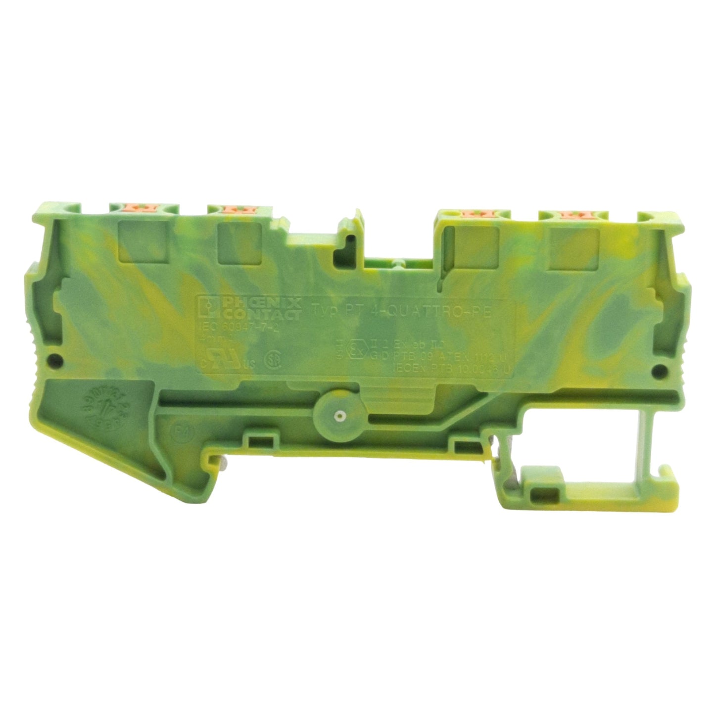 New Lot of 4 Phoenix Contact 3211809 Ground Terminal, 4-Pos, Push-In Mount, 4mm²