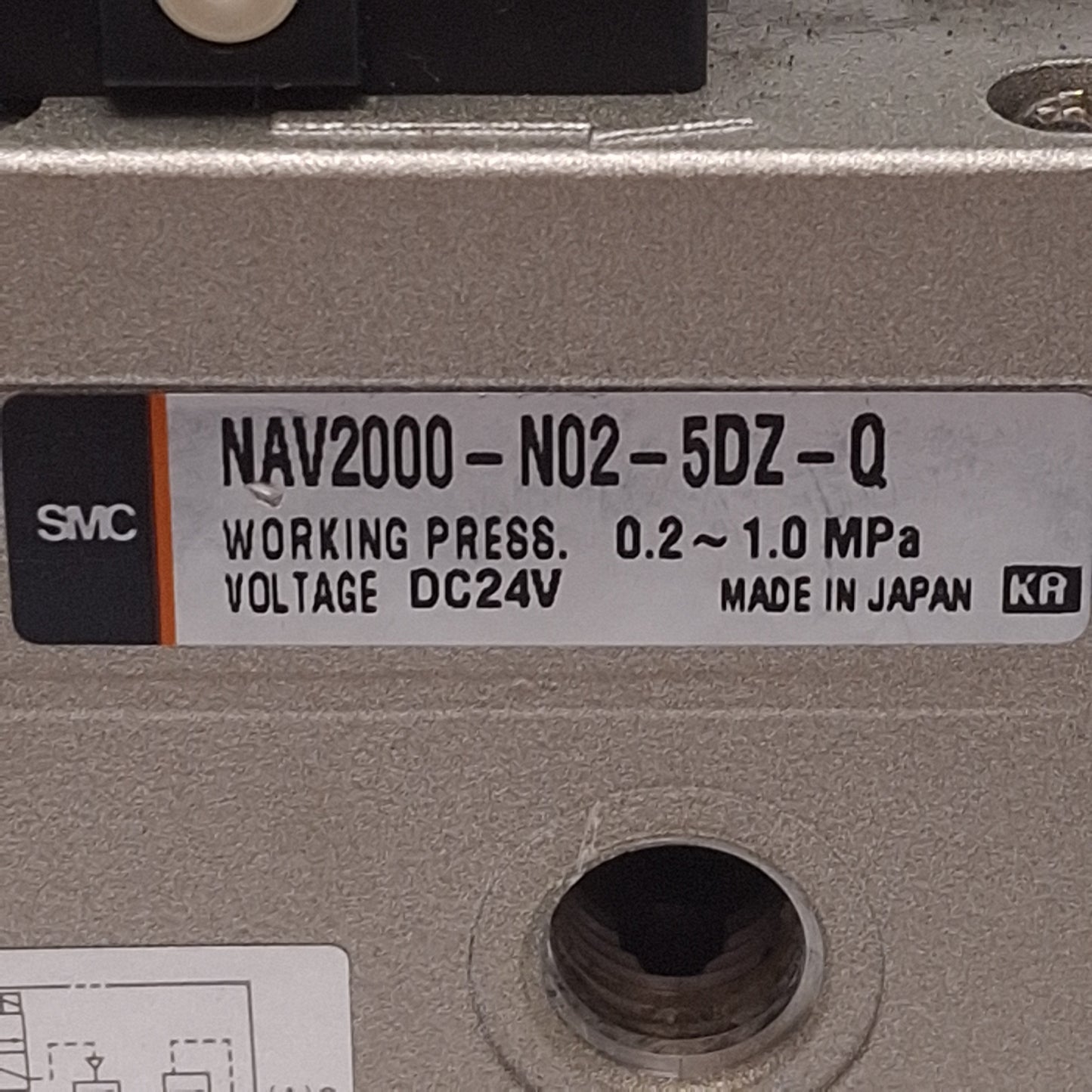 Used SMC NAV2000-N02-5DZ-Q Soft Start-Up Valve, 0.2-1.0MPa, 1/4in NPT, 24VDC Coil