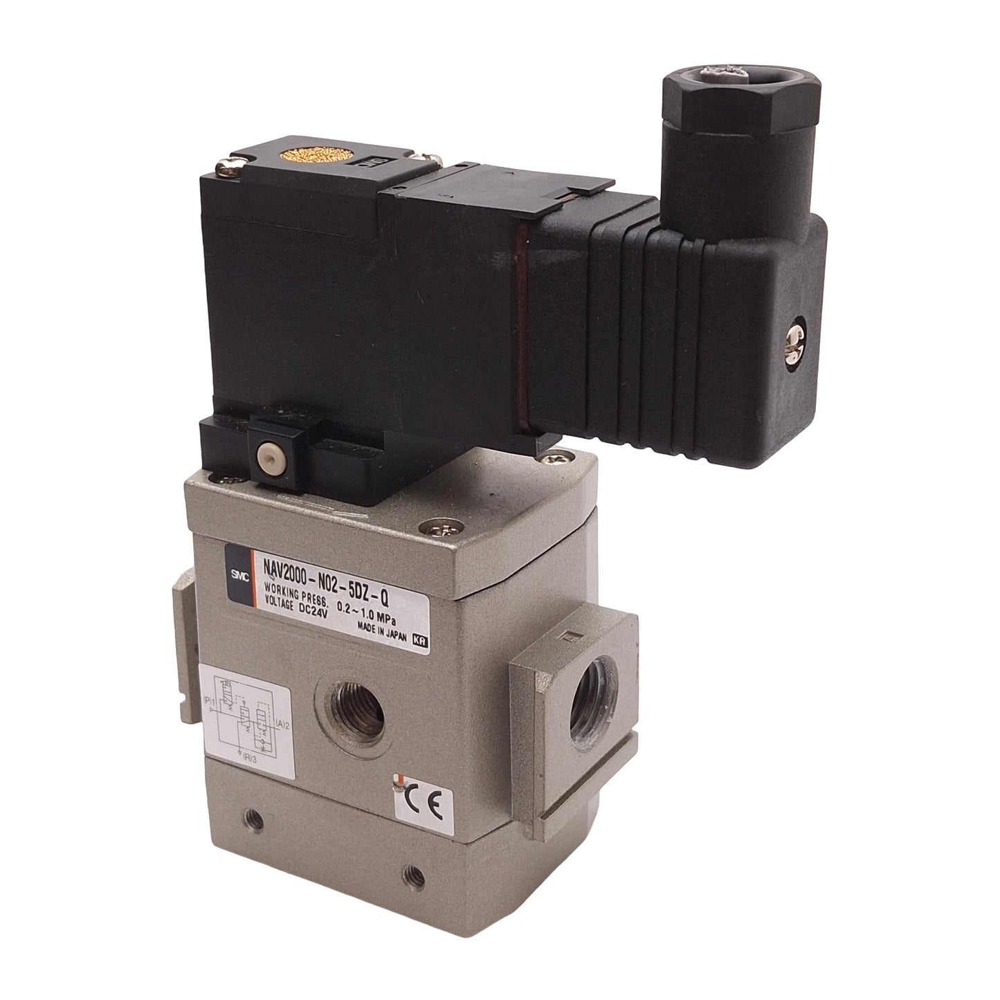Used SMC NAV2000-N02-5DZ-Q Soft Start-Up Valve, 0.2-1.0MPa, 1/4in NPT, 24VDC Coil