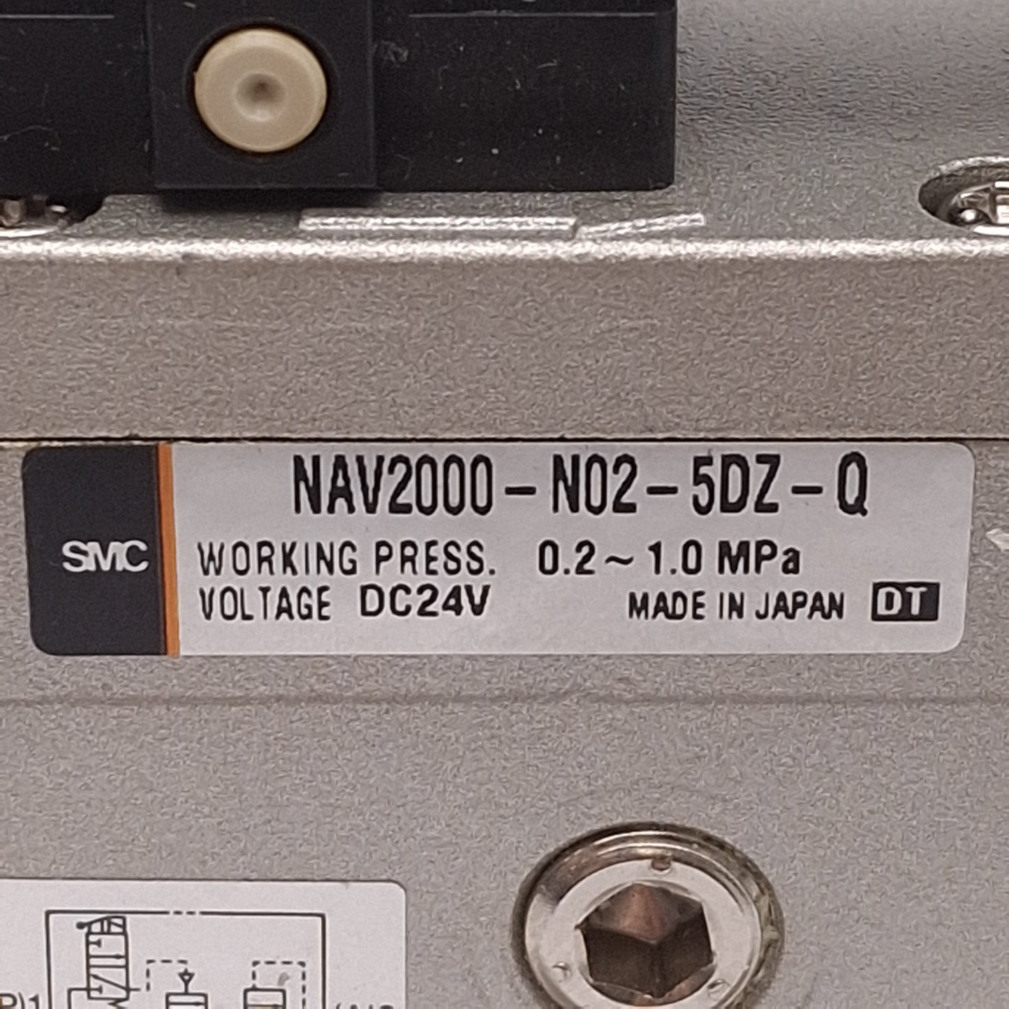 Used SMC NAV2000-N02-5DZ-Q Soft Start-Up Valve, 0.2-1.0MPa, 1/4" NPT, 24VDC Coil