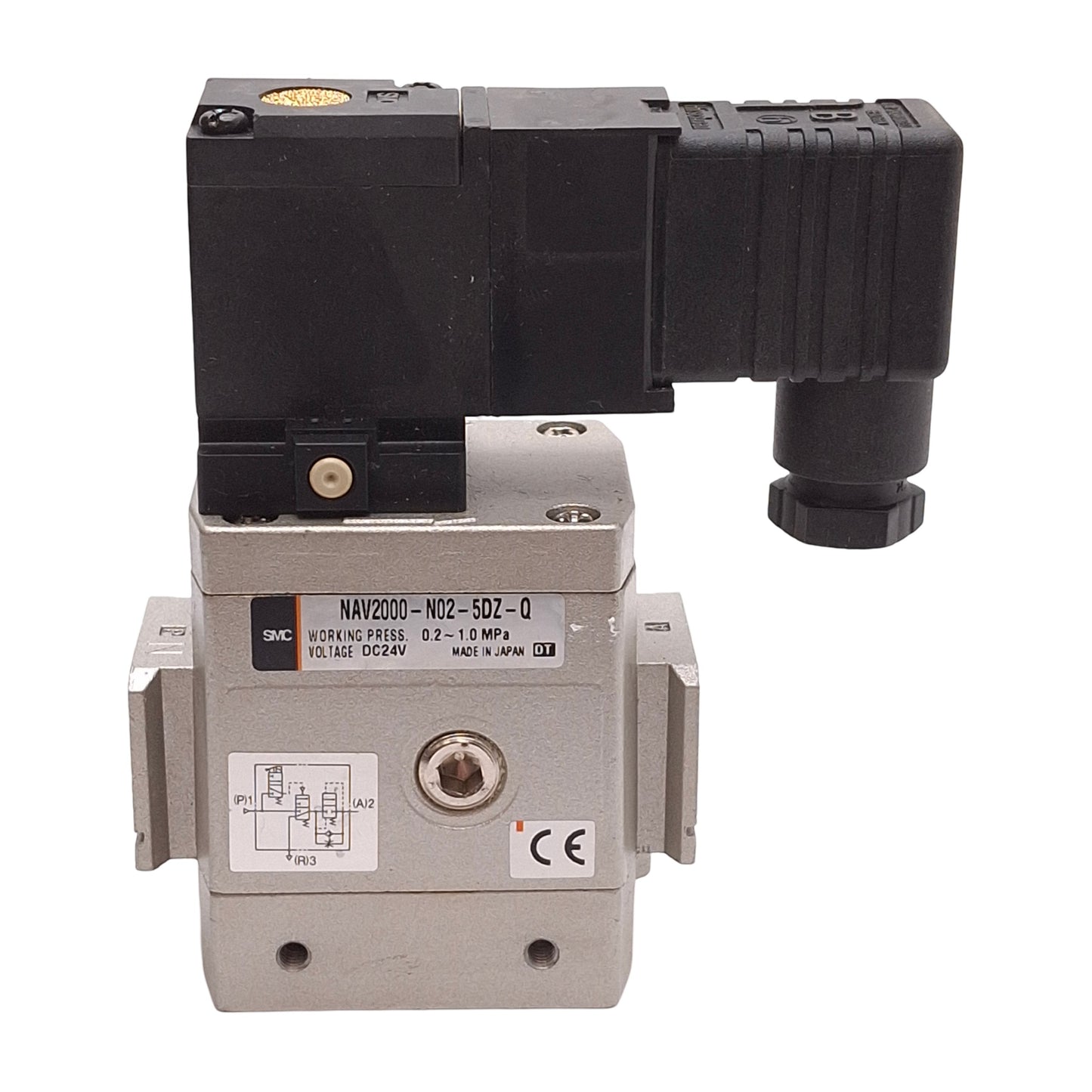 Used SMC NAV2000-N02-5DZ-Q Soft Start-Up Valve, 0.2-1.0MPa, 1/4" NPT, 24VDC Coil