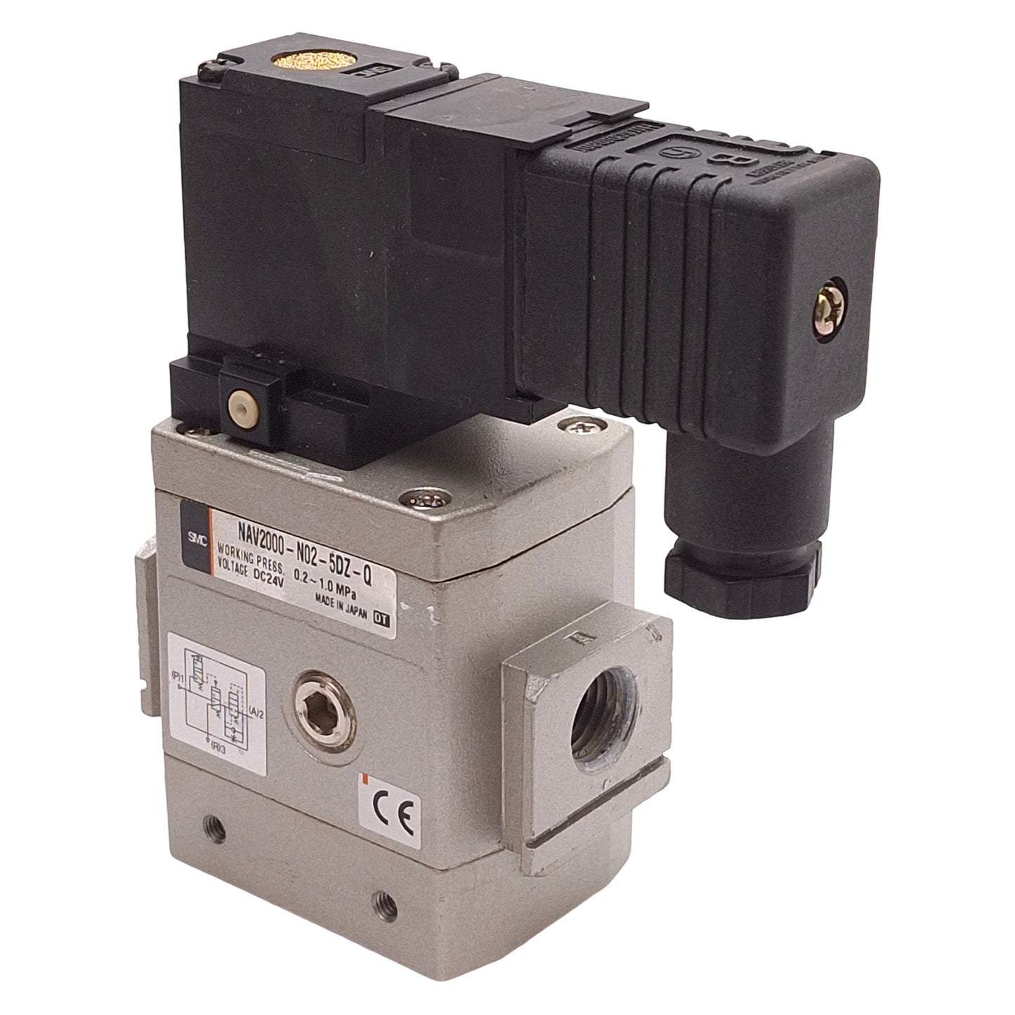 Used SMC NAV2000-N02-5DZ-Q Soft Start-Up Valve, 0.2-1.0MPa, 1/4" NPT, 24VDC Coil