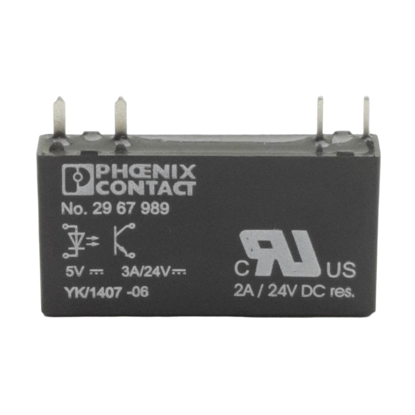 New Phoenix Contact OPT-5DC/24DC/2 Mini Relay, 1 N.O., 3-33VDC 15A Contact 5VDC Coil