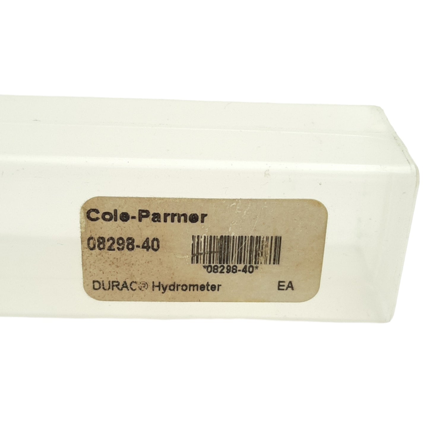 Used Cole Parmer 08298-40 Plastic Hydrometer, 12in Length, 1.05% Sp.Gr to 1.22%