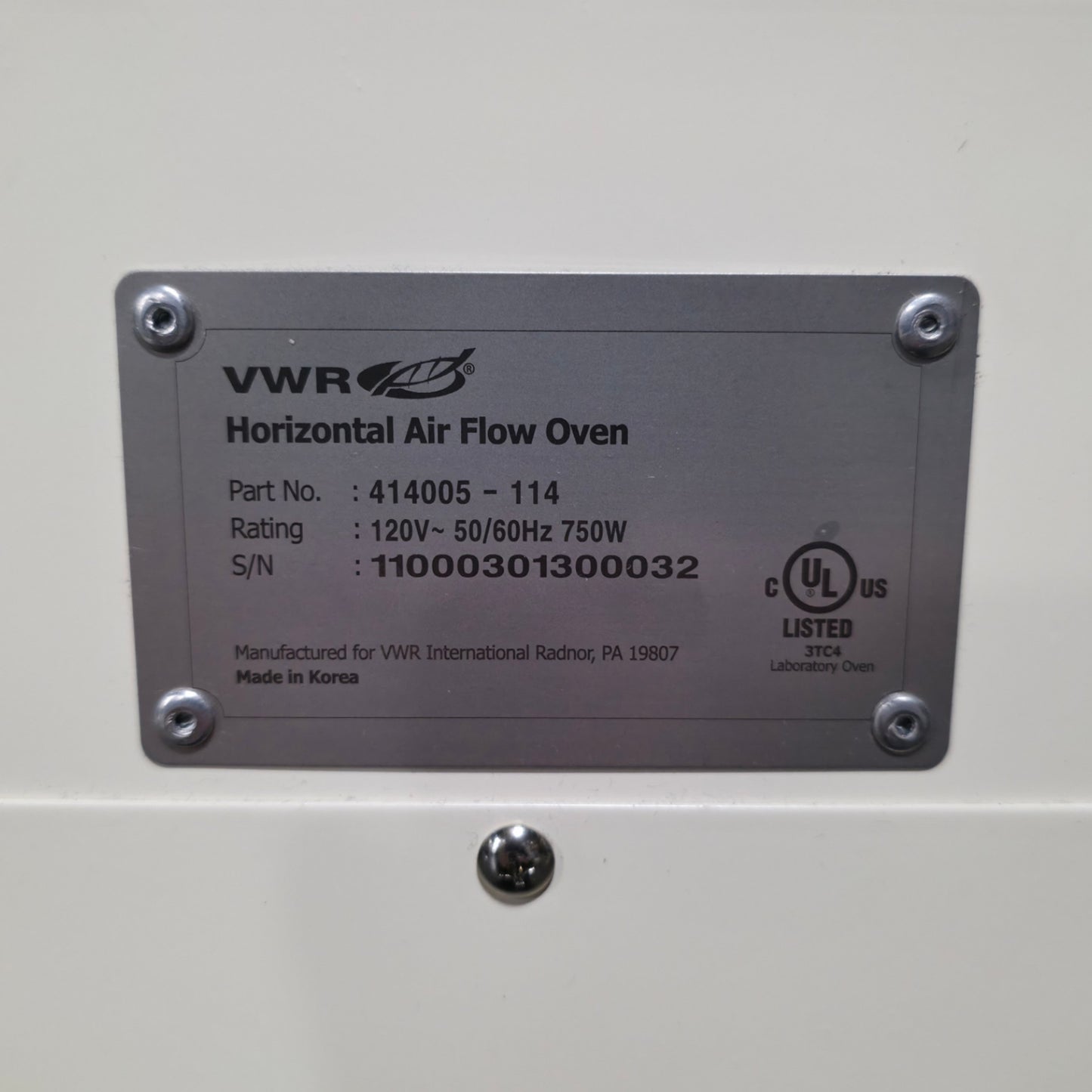 Used VWR 414005-114 Forced Convection Oven 1.75CuFt, 70°C To 250°C, 120VAC 60Hz 750W