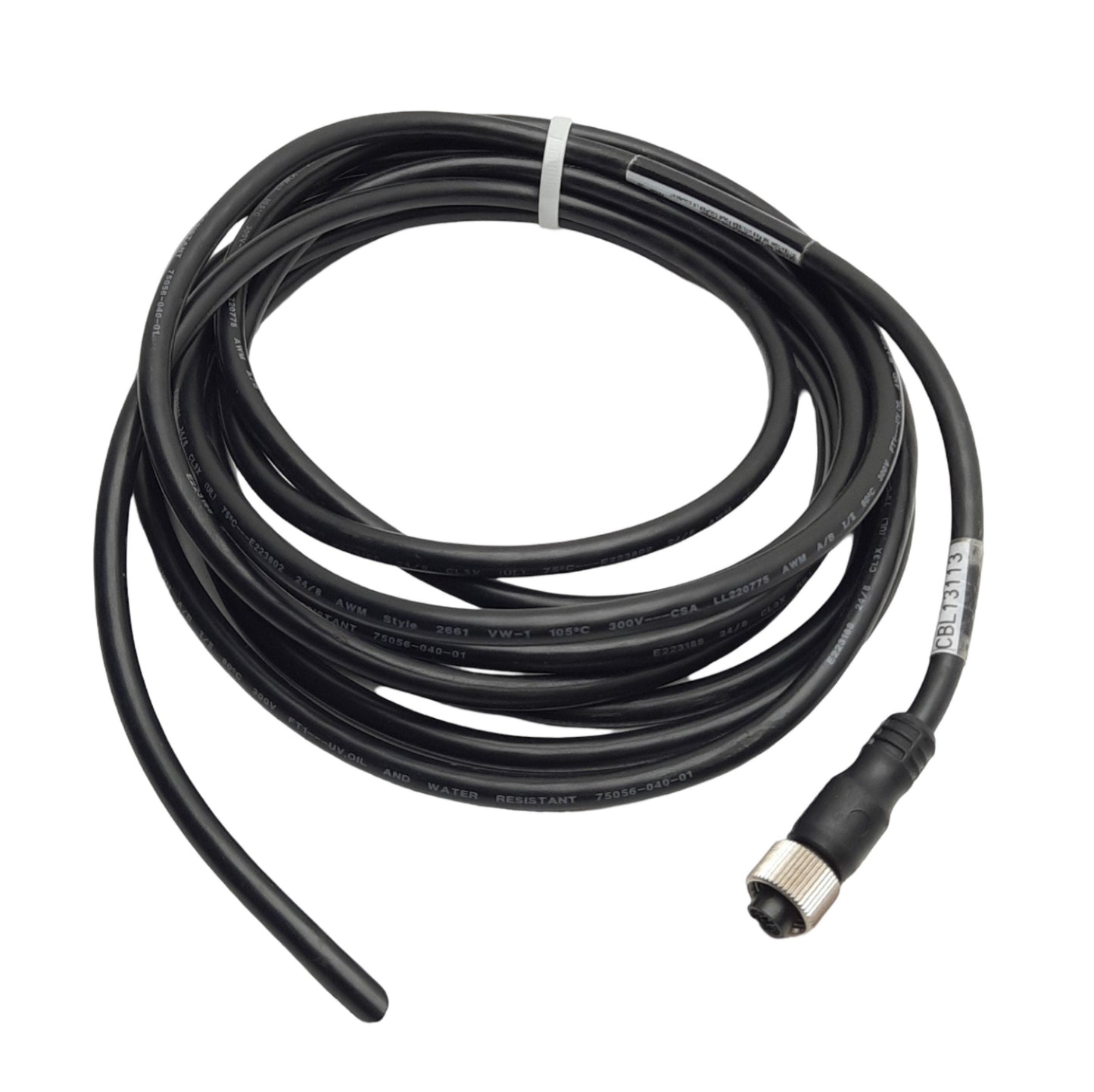 Used Allen Bradley 889D-F8AB-5 Micro Cable 8-Pole, 30VAC/DC 2A, M12 8-Pin, 4.75m Long