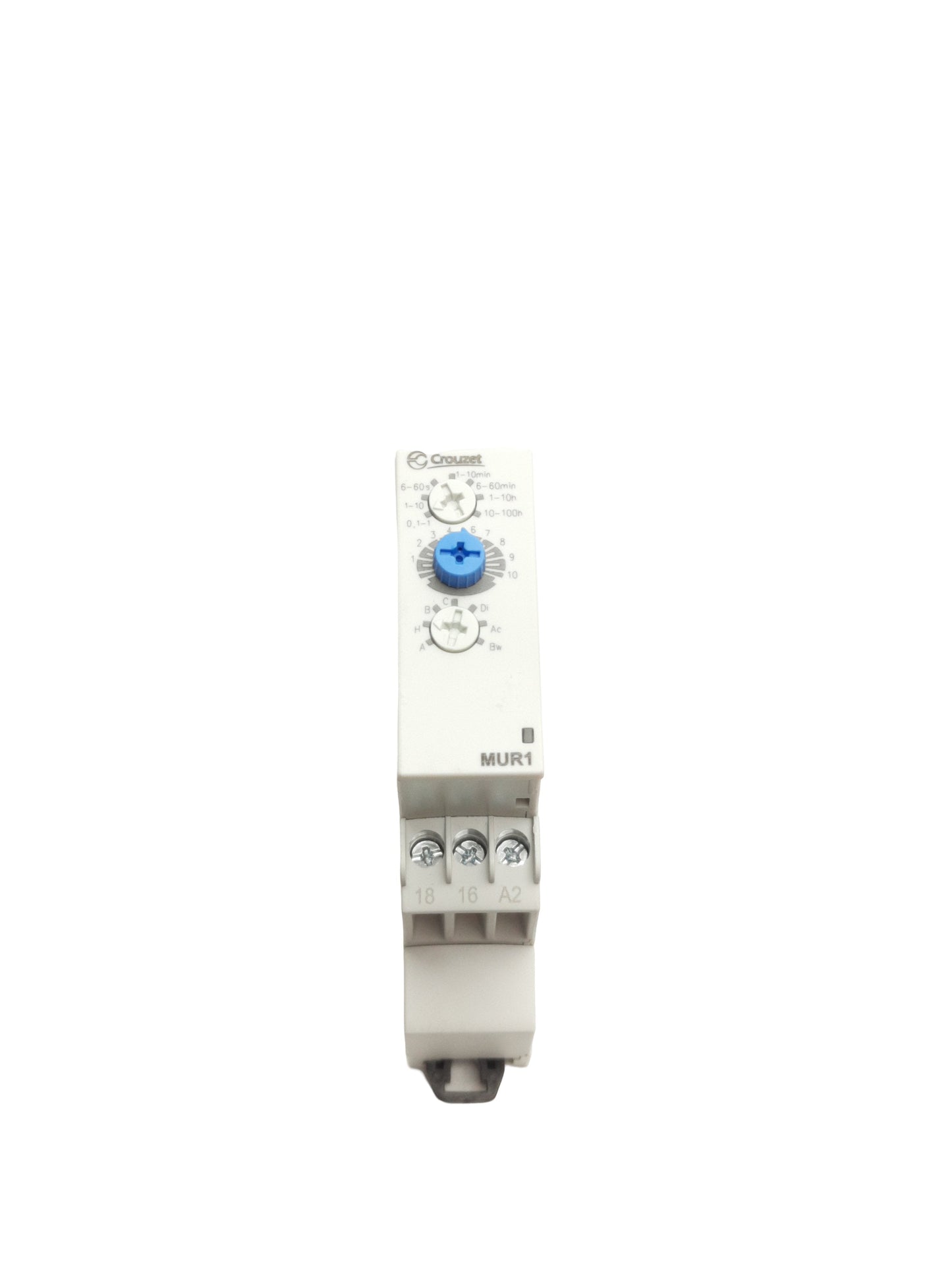 Used Crouzet MUR1 88827105 Timer Relay, 1-10s...100h, 8A 250VAC Contact Rating 1CO
