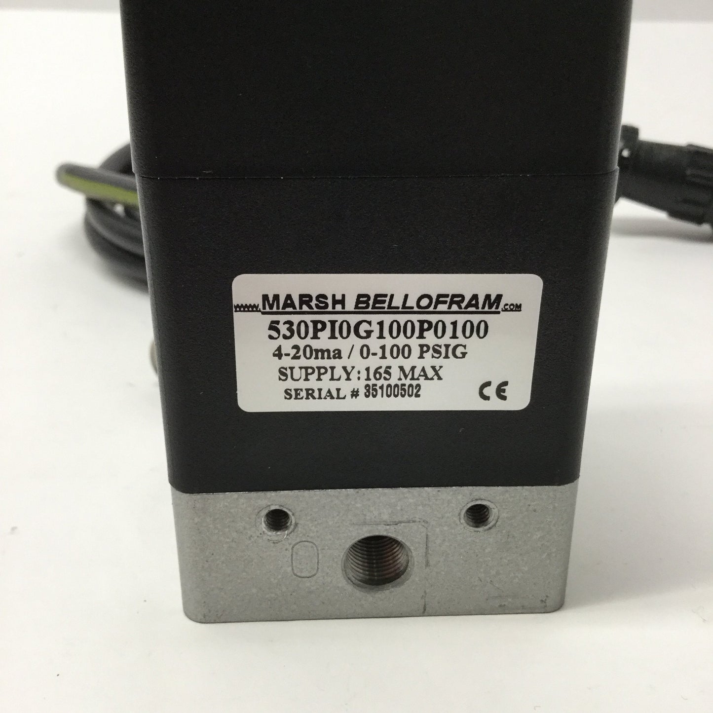Used Marsh 530PI0G100P0100 Digital Weatherproof Pressure Regulator 24V, 4-20mA 100psi