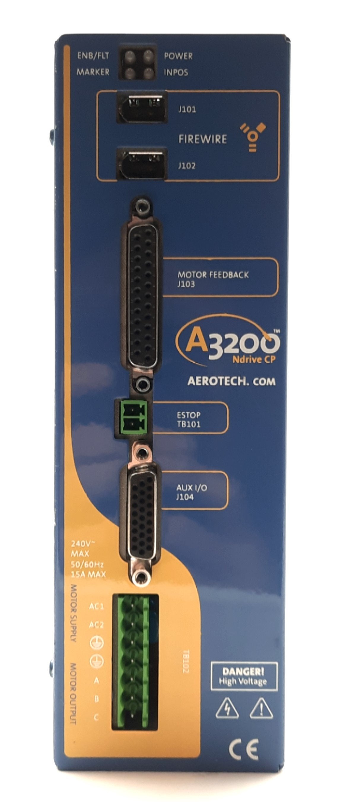 Aerotech NDRIVECP10 A3200 Digital Motor Drive 340VDC 10A Firewire 1PH 7-240VAC