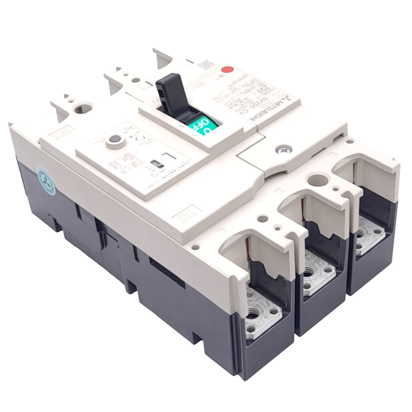 New Mitsubishi NV250-CV Earth Leakage Circuit Breaker, 3-Pole, 100-440VAC 250A
