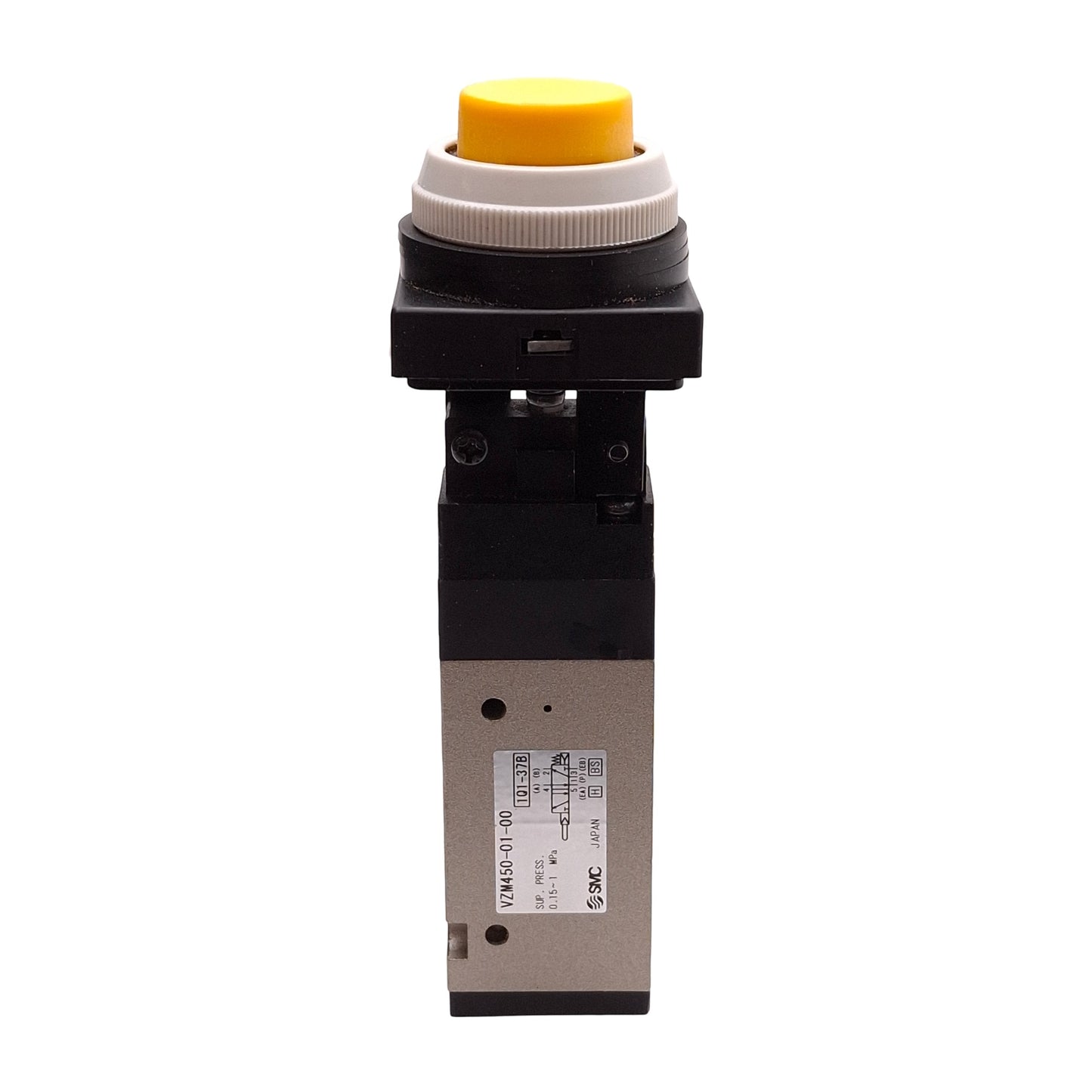 Used SMC VZM450-01-32Y Momentary Pushbutton Pneumatic Valve, 0.15-1.0MPa, Rc1/8