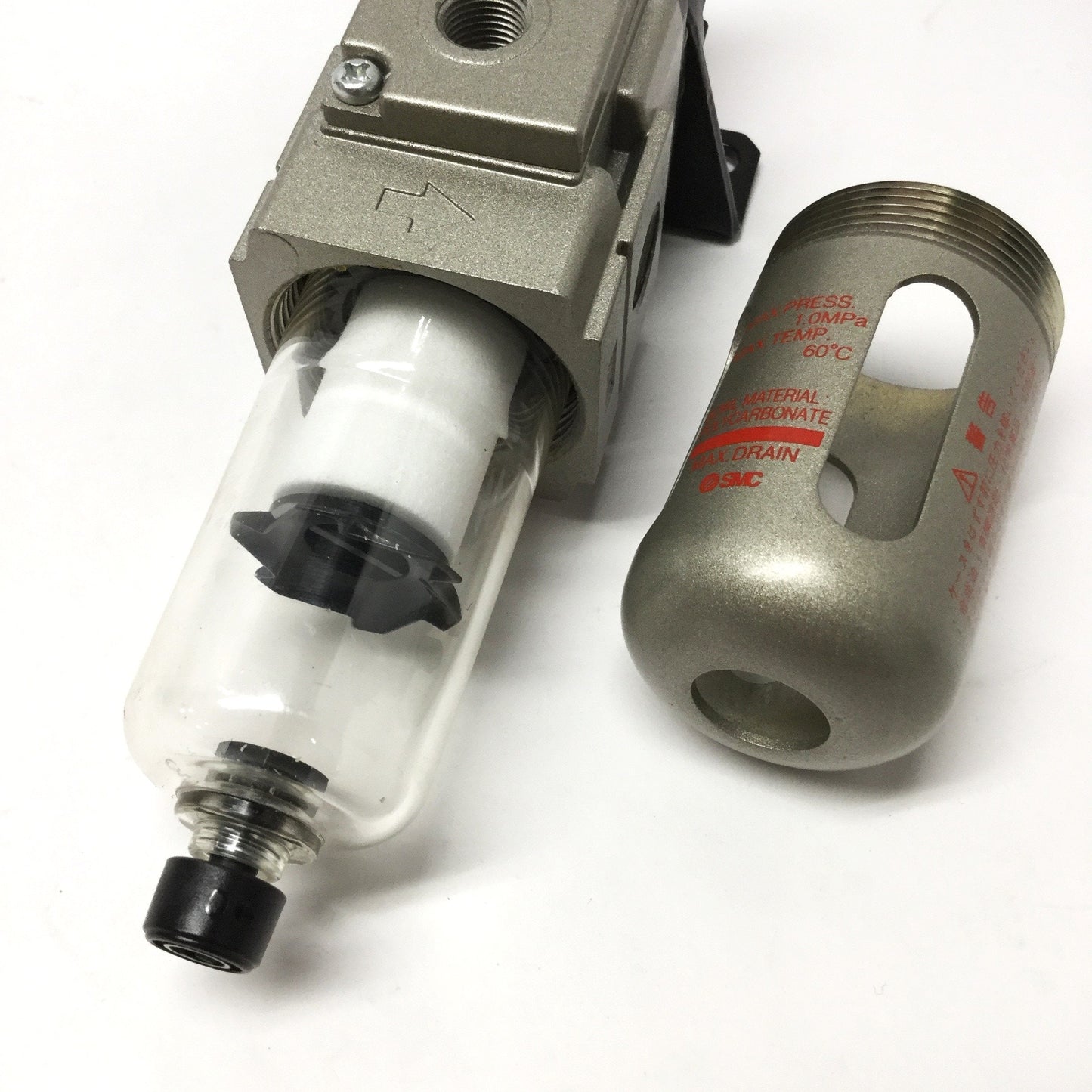 Used SMC AW20-02B-C Pneumatic Filter/Regulator 0.05-0.85MPa Set Pressure, Rc 1/4"
