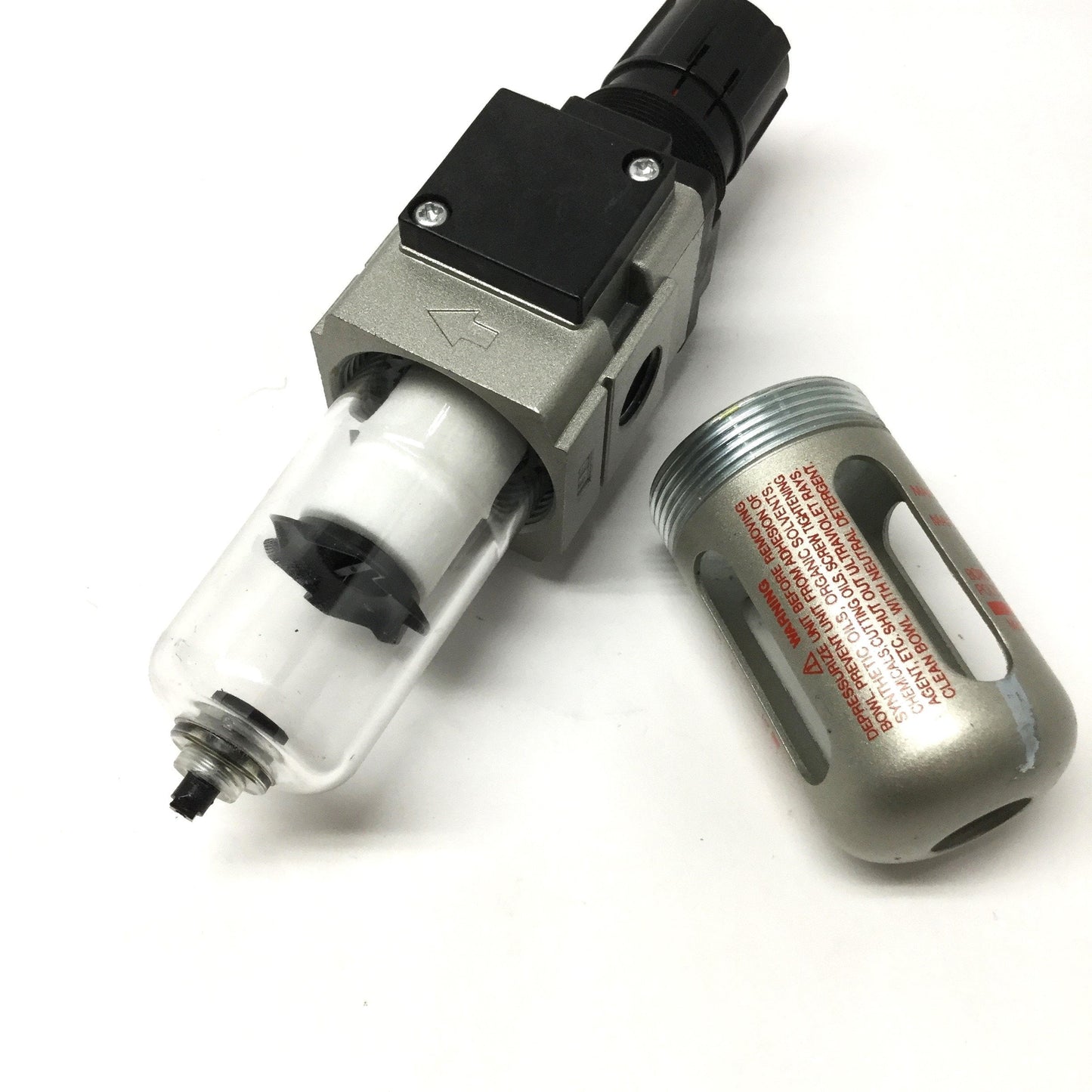 Used SMC AW20K-N02-CZ Pneumatic Filter/Regulator 7-125psi Set Pressure, 1/4" NPT