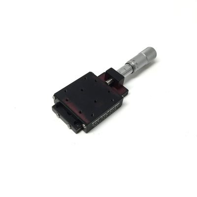 Used Del-Tron R101MM-X Crossed Roller Linear Slide Positioning Stage, 13mm Travel