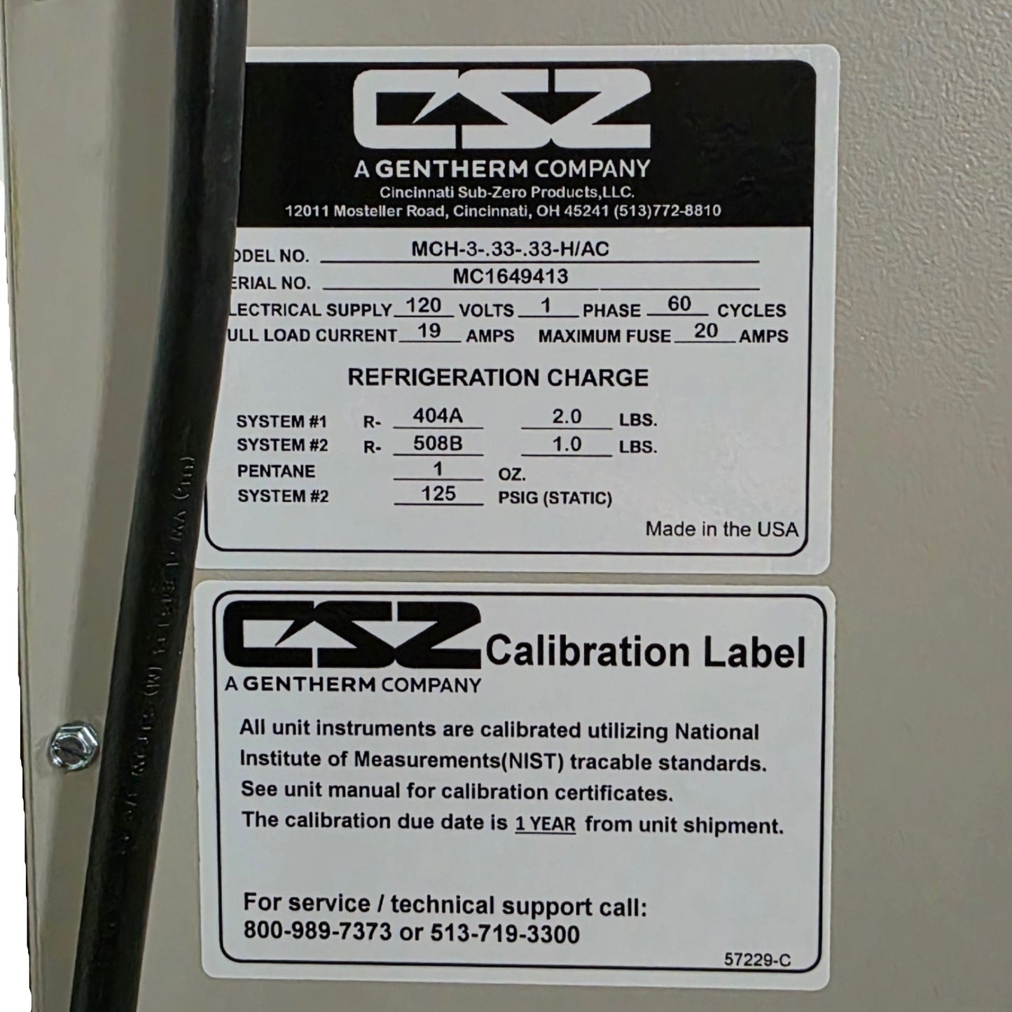 Used CSZ MCH-3-.33-.33-H/AC MicroClimate Environmental Chamber -70 To 190°C 3Ft³ 120V