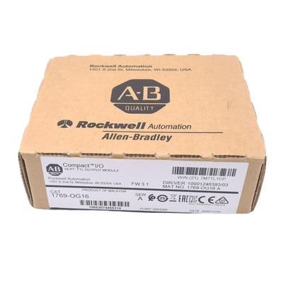 New Allen Bradley 1769-OG16 Compact Output Module, TTL, 16 Channel, 4.5-5.5VDC Out