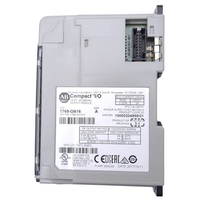 New Allen Bradley 1769-OA16 Compact Output Module, 16-Point, 100/240VAC Out, 24VDC