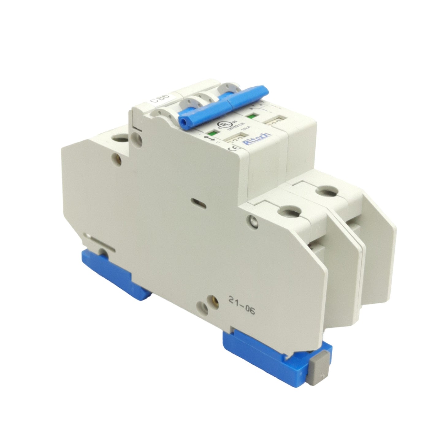 Used Altech 2DU32L Circuit Breaker, 2-Pole, 480Y/277VAC, 240VAC, 32A, DIN Mount